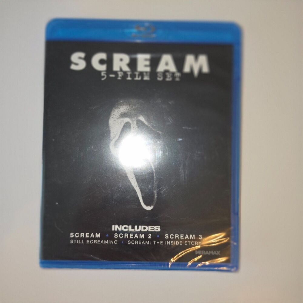 Scream 5-Film Collection Blu-ray Set Horror Movie Franchise Box Set Ghostface